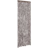 Furnova Zavesa proti mrčesu rjava in bela 56x200 cm šenilja, (21918528) | Shoptok.si