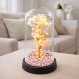  Vječna ruža u staklenoj kupoli LED kristalna rasvjeta 21,5 x 11 cm | shoptok.hr
