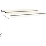  Automatska tenda sa senzorom za vjetar LED 500 x 300 cm krem | shoptok.hr