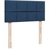 vidaXL Box spring postelja z vzmetnico modra 90x200 cm blago | Shoptok.si
