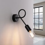 Sollux Lighting Stenska svetilka LOOP črna, (21347215) | Shoptok.si