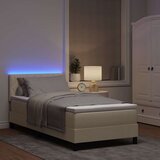  s opruga kutije s LED trakama Krema 90 x 200 cm tkanina | shoptok.hr