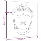  Vrtni zidni ukras 55 x 55 cm čelik COR-TEN uzorak Budine glave | shoptok.hr