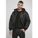 Urban Classics hooded MA1 bomber jacket black Cene