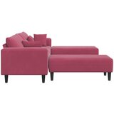 SOFA 3 pcs Vinska crvena 250 x 188 x 76 cm Baršun | shoptok.hr