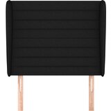  Uzglavlje s ušima crno 83 x 23 x 118/128 cm od tkanine | Eponuda.ba