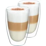 Komplet 2 termo skodelic, 450 ml, prozorna, HOTCOOL TIP 2