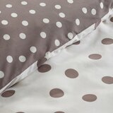 Catherine Lansfield Bijela/tamno smeđa posteljina za krevet za jednu osobu 135x200 cm Polka Dot – | shoptok.hr