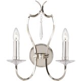 Elstead Lighting Elstead Pimlico Stenska svetilka za notranjo uporabo s svečo, 2 žarnici, polirani nikelj, E14, (22099050) | Shoptok.si