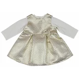 Modna kućica Dizzy Svečana haljina za bebe u kompletu s pamučnim bodijem Zlatna 570835ZL