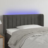vidaXL LED uzglavlje tamnosiv 93x16x78/88 cm baršunasto | shoptok.hr
