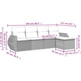  5-dijelni vrtni set sofa s jastucima bež od poliratana | shoptok.hr