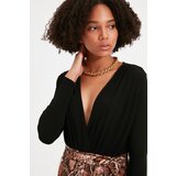 Trendyol Black Double Breasted Collar Knitted Body | ePonuda.com
