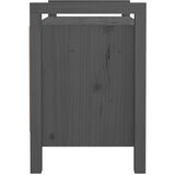  Klupa za hodnik siva 80 x 40 x 60 cm od masivne borovine | shoptok.hr