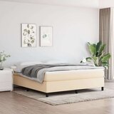  Box spring posteljni okvir krem 160x200 cm blago, (20795081) Cene