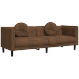  2-dijelni set sofa s jastucima smeđi baršunasti | shoptok.hr