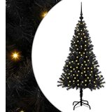  Božićno drvce s 150 LED svjetlima s stalakom Crna 120 cm PVC | Eponuda.ba