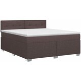 Boxspring krevet s madracem Tamno smeđa 140 x 200 cm Tkanina | shoptok.hr