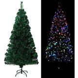 vidaXL Umetna novoletna jelka s stojalom zelena 150 cm optična vlakna | Shoptok.si