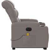 vidaXL Električni masažni naslanjač s funkcijo vstajanja taupe | Shoptok.si
