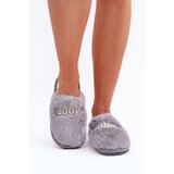  Women's Slippers With Fur And Writing Gray Kalelia | shoptok.hr
