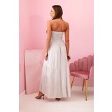 Kesi Włoski Women's viscose dress with elastic top beige | Shoptok.si