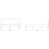 noo.ma Črna zakonska postelja iz iverne plošče brez vzglavja z letvenim dnom 180x200 cm Streiko – | Shoptok.si