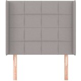  Uzglavlje s ušima svjetlosivo 93x16x118/128 cm od tkanine | shoptok.hr