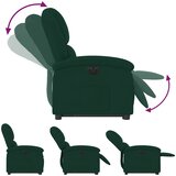  Električni naslonjač na podizanje tamnozeleni baršunasti | Eponuda.com