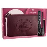 Collistar Impeccabile Gift Set nijansa Ultra Black darovni set maskara Impeccable 14 ml + olovka za oči Kajal Pencil 0,8 g Black + kozmetička torbica The Bridge Cijene
