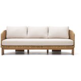 Kave Home Bež/u prirodnoj boji vrtna sofa od umjetnog ratana Xoriguer – Cijene