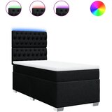  Box spring krevet s madracem crni 80 x 200 cm od tkanine | shoptok.hr