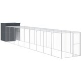  Kavez za kokoši s igralištem antracit 165x1067x181 cm čelični | shoptok.hr