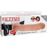 Pipedream 11" HOLLOW STRAP-ON VIBRATING WITH BALLS 27.9CM FLESH | shoptok.hr