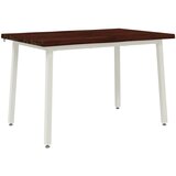  90 x 55 x 75 cm Čvrsto drvo akacije Tamno smeđa i bijela - tamno smeđe i bijele boje 90 x 55 x 75 cm Živi rub | shoptok.hr