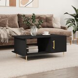 The Living Store Klubska mizica črna 90x50x40 inženirski les - Klubska Mizica, (21574742) Cene