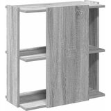  Regal za knjige s 3 razine siva boja hrasta 60x30x60 cm drveni | shoptok.hr