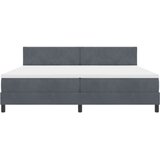  Krevet s opruga kutije Tamno siva 200 x 200 cm Baršun | shoptok.hr