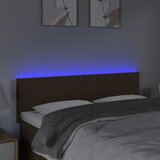  LED uzglavlje tamnosmeđe 144x5x78/88 cm od tkanine | shoptok.hr