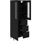  Highboard 2 kom. Crni hrast 69,5 x 34 x 180 cm | shoptok.hr