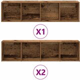  Ormari za knjige 3 kom. Staro drvo obrađeno drvom | shoptok.hr