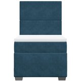 Box spring krevet s madracem plavi 90x200 cm baršunasti | shoptok.hr