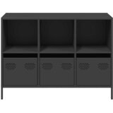  Komoda crna 101,5x39x73,5 cm hladno valjani čelik | shoptok.hr