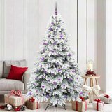 vidaXL Umjetno božićno drvce s stalakom Zelena 210 cm PE i PVC | shoptok.hr