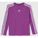 Adidas Otroška dolga majica J TR-ES 3S LS vijolična barva, IW0847