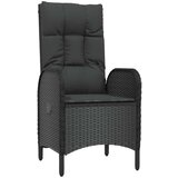  7-dijelni vrtni blagovaonski set s jastucima crni od poliratana | shoptok.hr