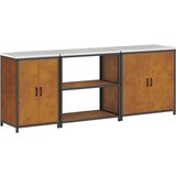 Kuhinjski set za pohranu s policom Ostalo s pohranom s vratima 3 pcs Rđa 240 x 50 x 92 cm | shoptok.hr