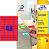 Avery Zweckform naljepnice 45,7x21,2mm crvene 20 listova | shoptok.hr