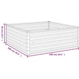  Povišena vrtna gredica 100 x 100 x 36 cm od čelika COR-TEN | shoptok.hr