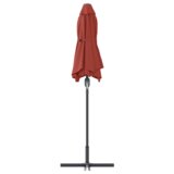  Vrtni dežnik Terakota 370 x 197 x 239 cm Poliester in aluminij, (5000160748) | Shoptok.si